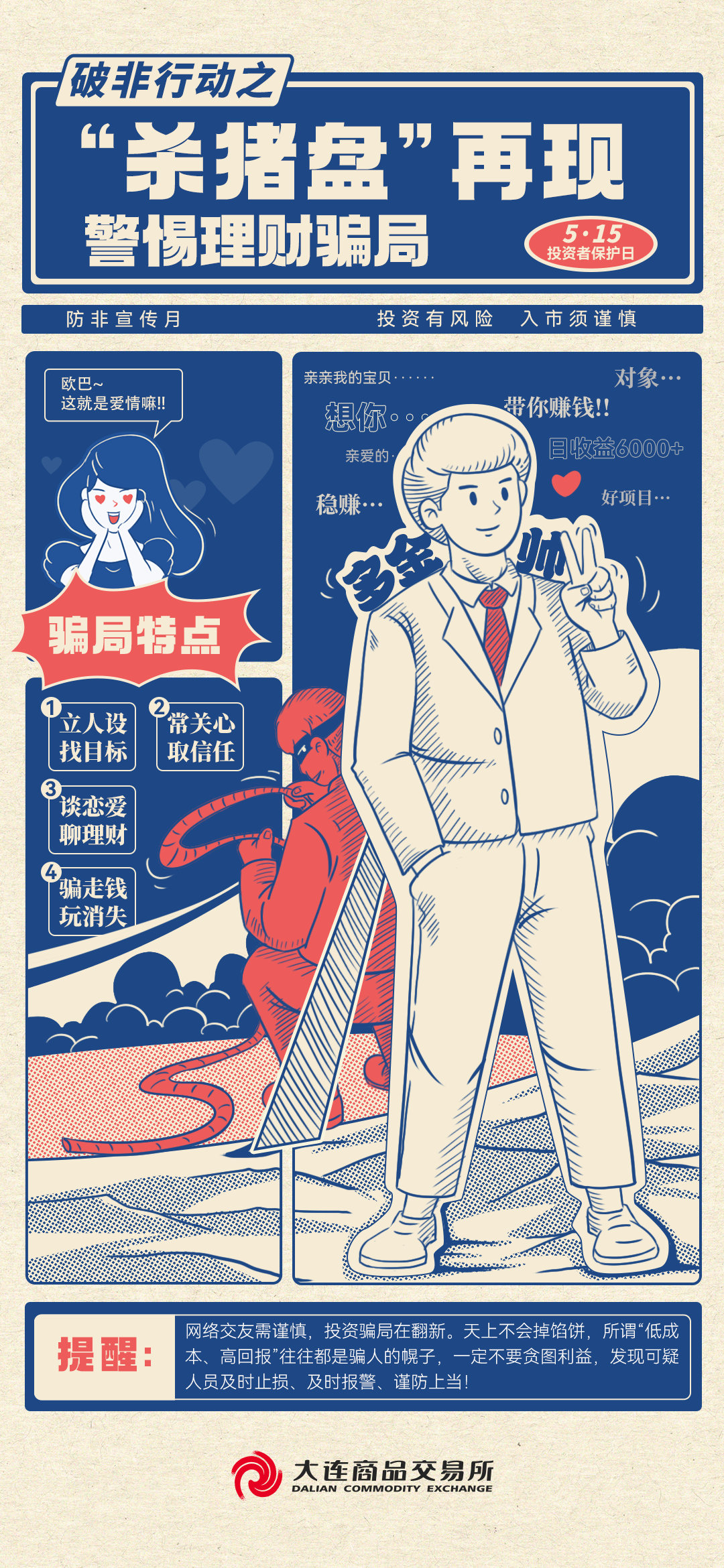 大商所】“杀猪盘”再现，警惕理财骗局